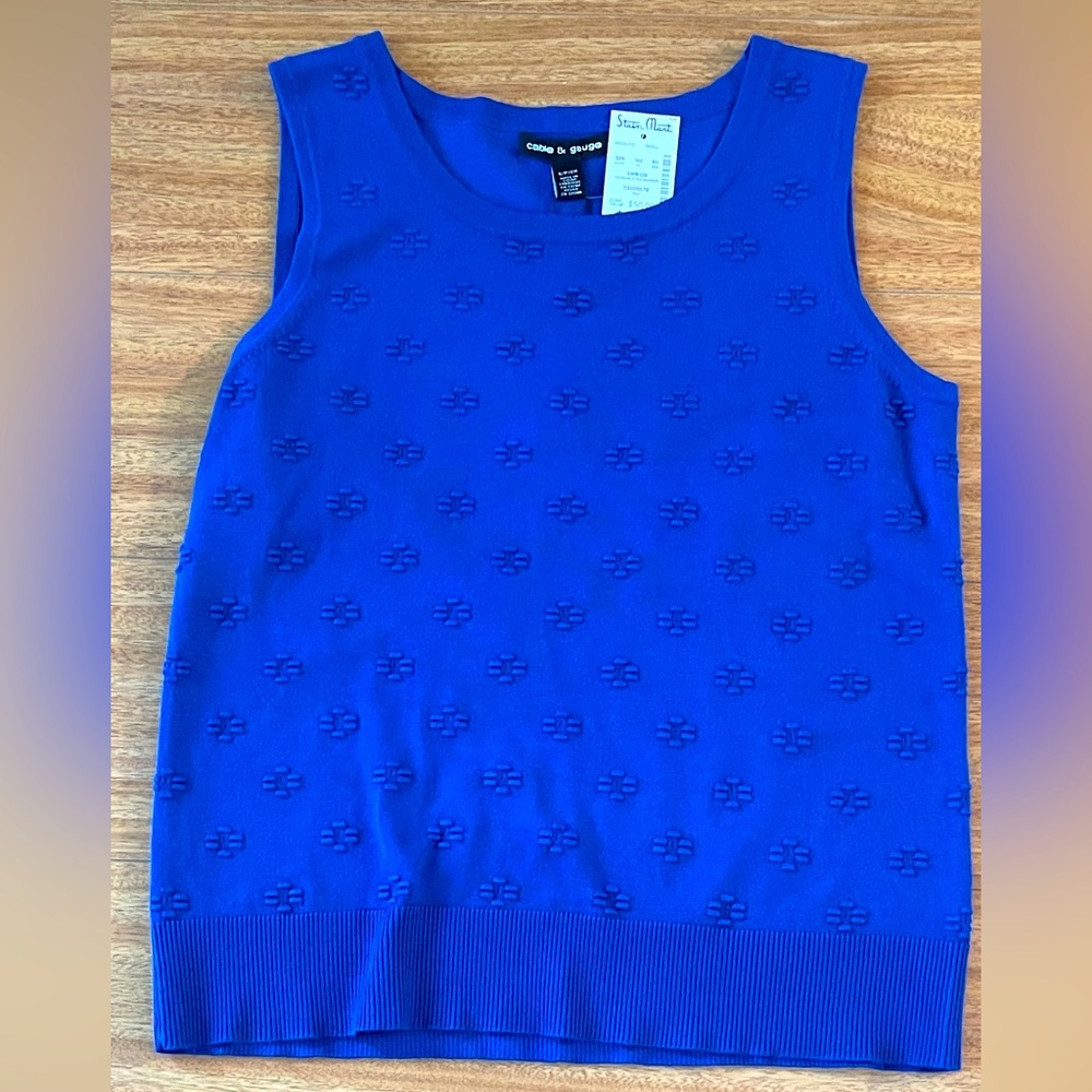 Beautiful Royal Blue Shell Sweater Tank